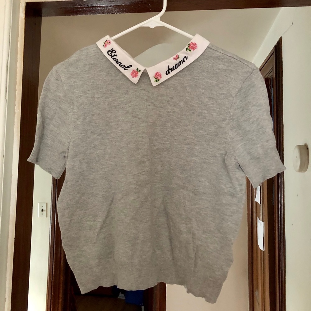 H&M embroidered floral sweater vest